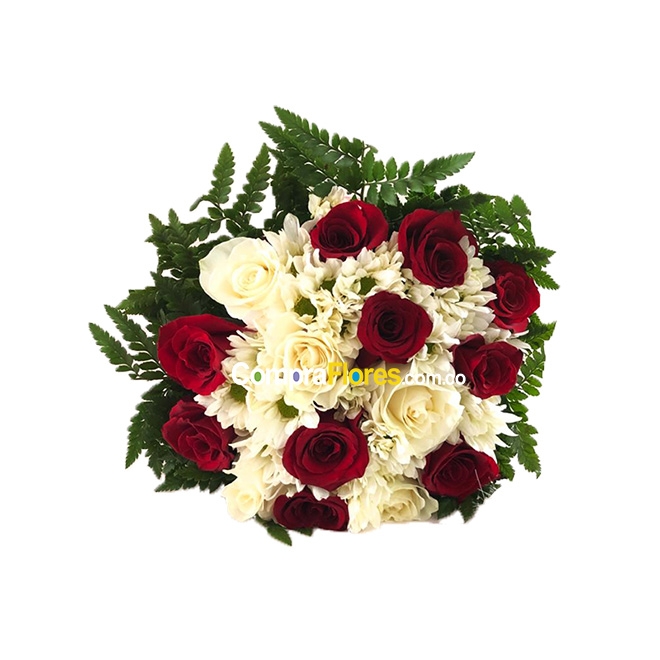 Rosas y margaritas flores para mama