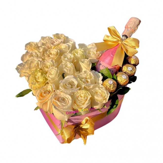 Corazon de Rosas Blancas 