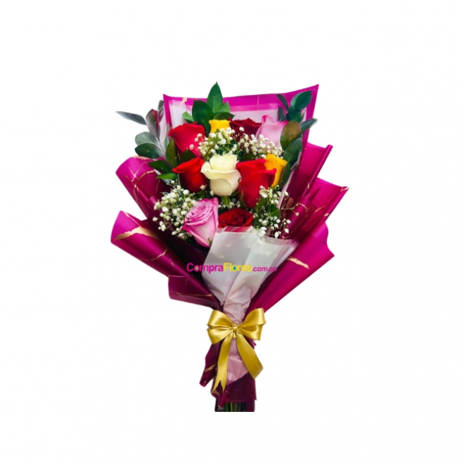 Ramillete de rosas surtidas