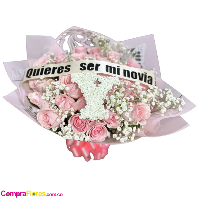 Bouquet de rosa - Pedido de novia