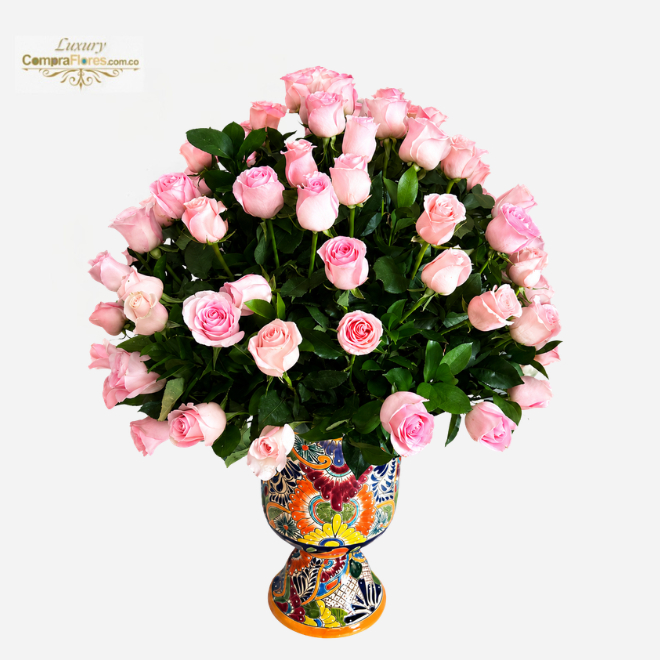 Base Mexicana Imperial: 80 Rosas Premium y Orquídeas de Gala