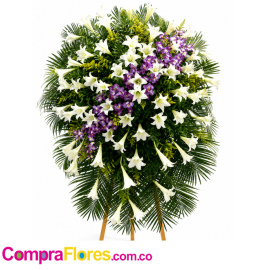 Corona funebre de Azucenas floristerias en Cali