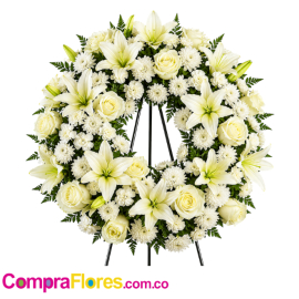 Corona funebre redonda