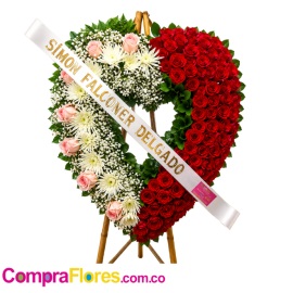Corazon de Rosas Funebres en Cali