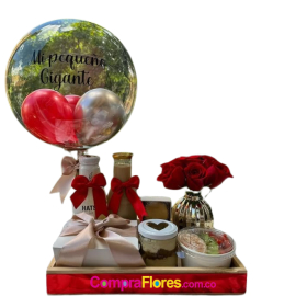 Desayuno Sorpresa con Rosas y Globo Personalizado