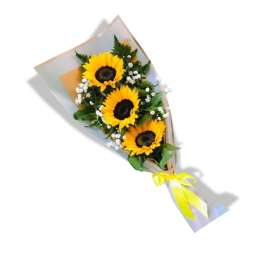 Bouquet de tres girasoles