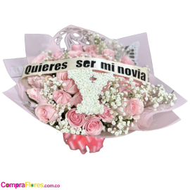 Bouquet de rosa - Pedido de novia