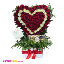Arreglo Floral en Corazón 